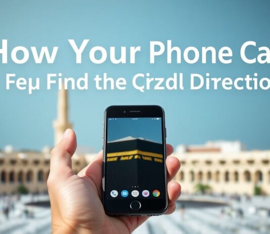 How Your Phone Can Help You Find Qibla Direction Here's the translation of the given text to English: "How Your Phone Can Help You Find the Qibla Direction"